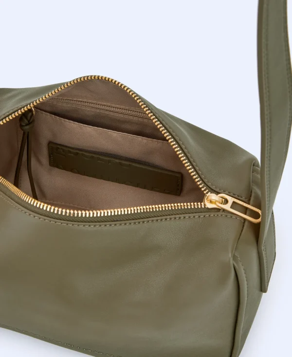 Adolfo Dominguez Sacs*Sac A Bandouliere Moyen En Polyester Recycle Vert Fonce