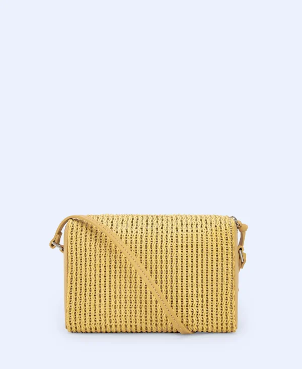 Adolfo Dominguez Sacs*Sac A Bandouliere Moyen Tresse Recycle Jaune Clair