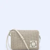 Adolfo Dominguez Sacs*Sac A Bandouliere Tresse Recycle De Taille Moyenne Gris Clair