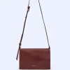 Adolfo Dominguez Sacs*Sac Besace A Bandouliere En Cuir De Vachette Bordeaux