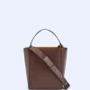 Adolfo Dominguez Sacs*Sac Cube En Cuir Made In Spain Chocolat