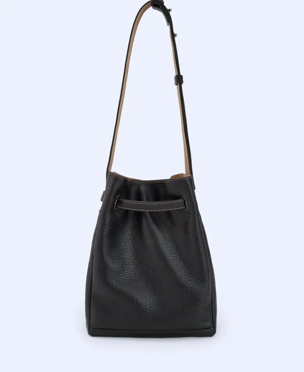 Adolfo Dominguez Sacs*Sac Hobo En Cuir Responsable Noir