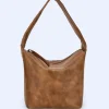 Adolfo Dominguez Sacs*Sac Hobo Moyen En Craquele Cuir