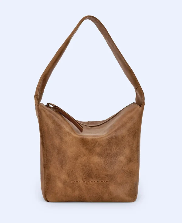 Adolfo Dominguez Sacs*Sac Hobo Moyen En Craquele Cuir