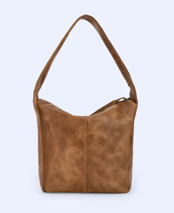 Adolfo Dominguez Sacs*Sac Hobo Moyen En Craquele Cuir