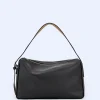 Adolfo Dominguez Sacs*Sac Hobo Moyen En Polyester Recycle Noir