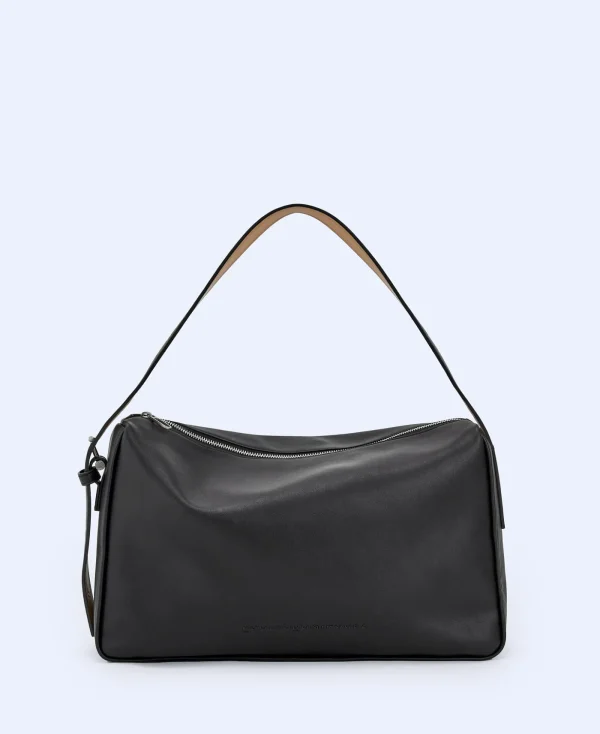 Adolfo Dominguez Sacs*Sac Hobo Moyen En Polyester Recycle Noir