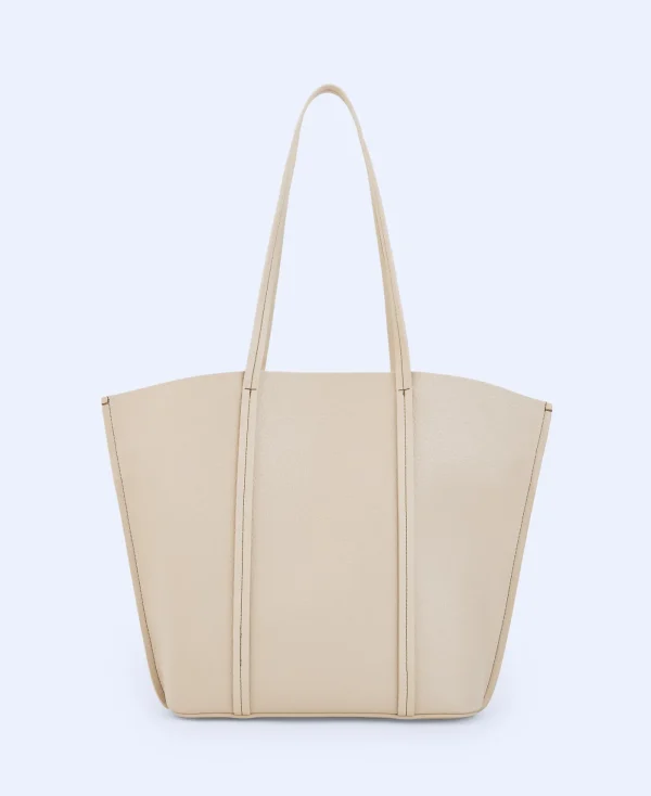 Adolfo Dominguez Sacs*Sac Shopper Recycle En Texture Grainee Creme