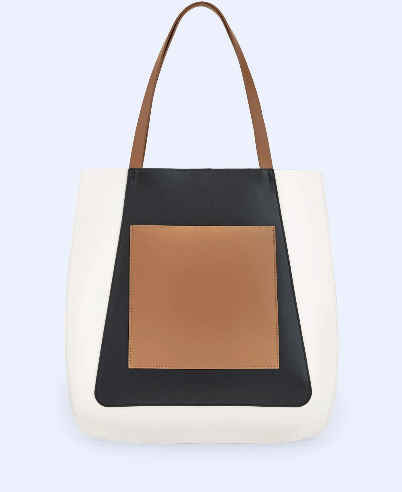 Adolfo Dominguez Sacs*Sac Shopper Tricolore En Cuir De Vachette Multicolore