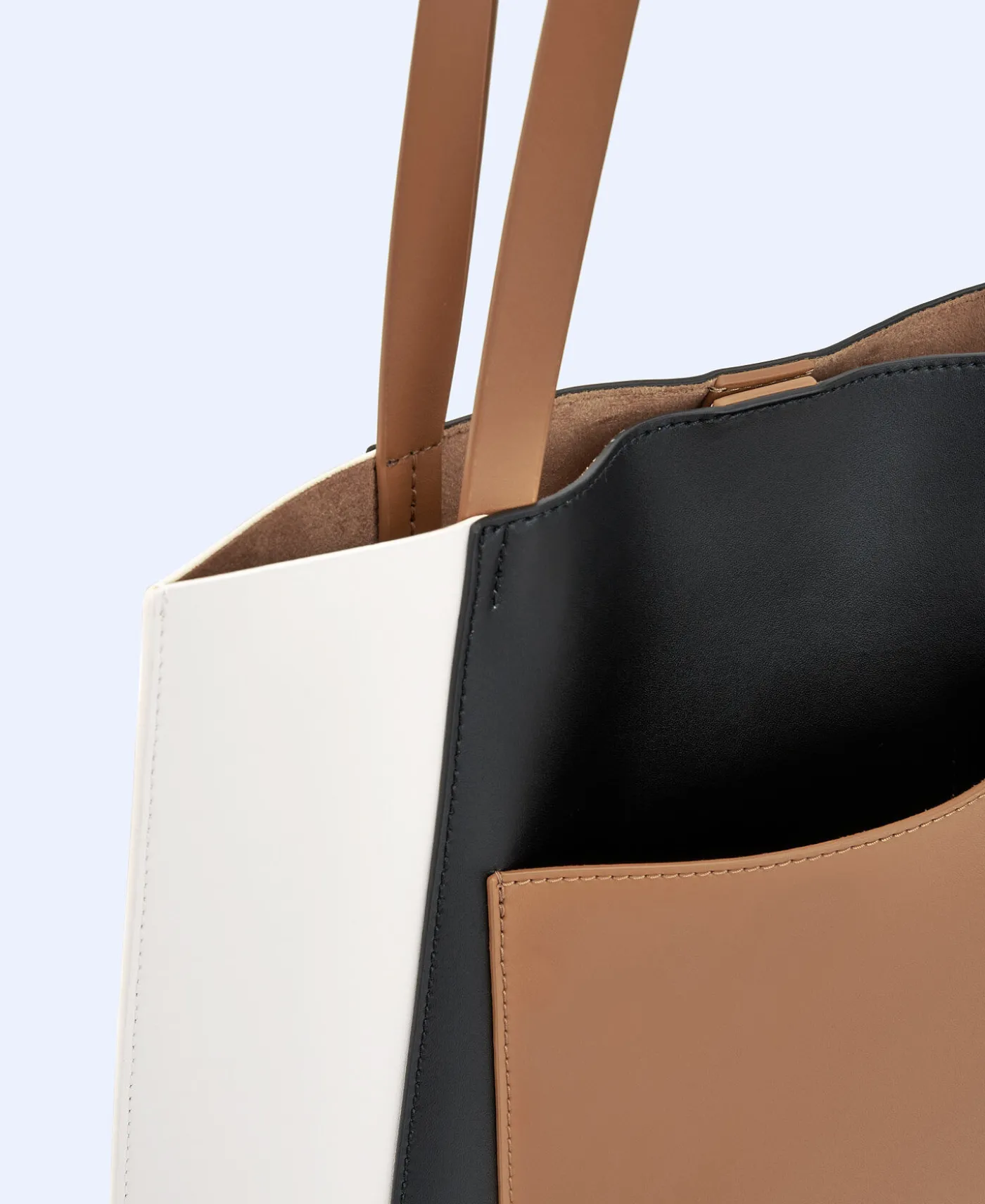 Adolfo Dominguez Sacs*Sac Shopper Tricolore En Cuir De Vachette Multicolore