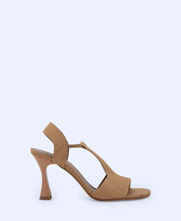 Adolfo Dominguez Chaussures*Sandales A Haut Talon En Lin Naturel