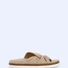 Adolfo Dominguez Chaussures*Sandales Asymetriques En Cuir Nappa Beige