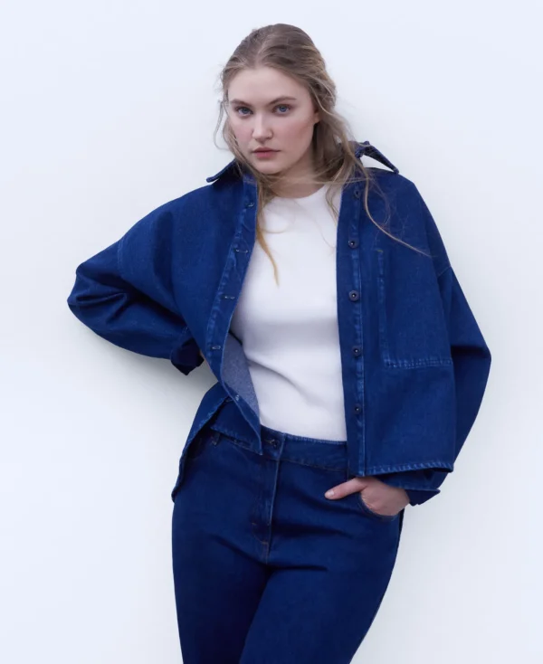 Adolfo Dominguez Chemises Et Tops*Surchemise En Jean Oversize Bleu Denim