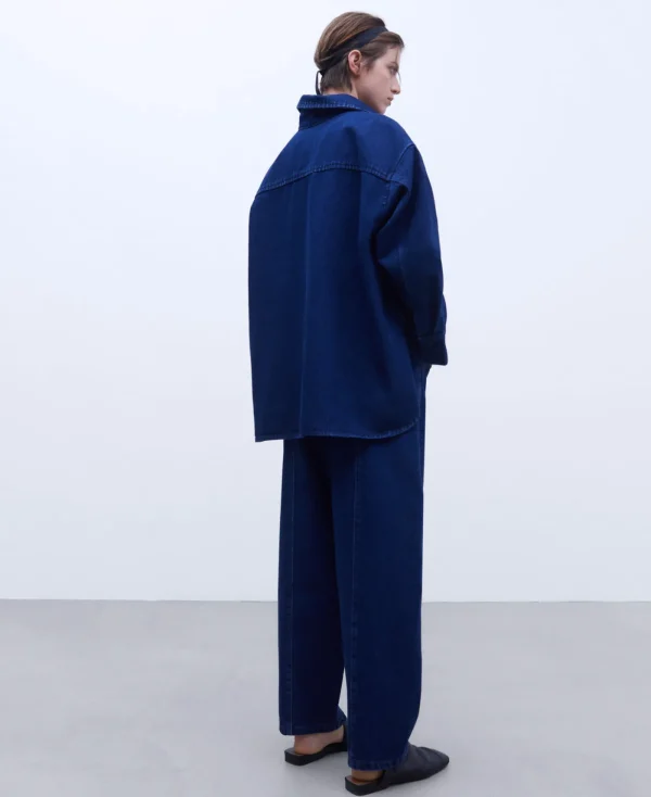 Adolfo Dominguez Chemises Et Tops*Surchemise En Jean Oversize Bleu Denim