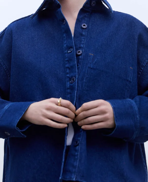 Adolfo Dominguez Chemises Et Tops*Surchemise En Jean Oversize Bleu Denim