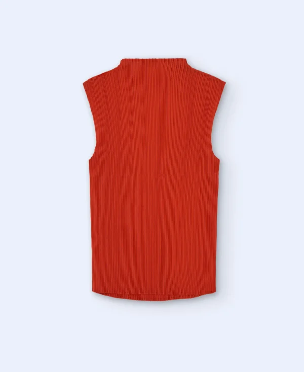 Adolfo Dominguez Chemises Et Tops*Top A Col Perkins En Crinkle Rouge