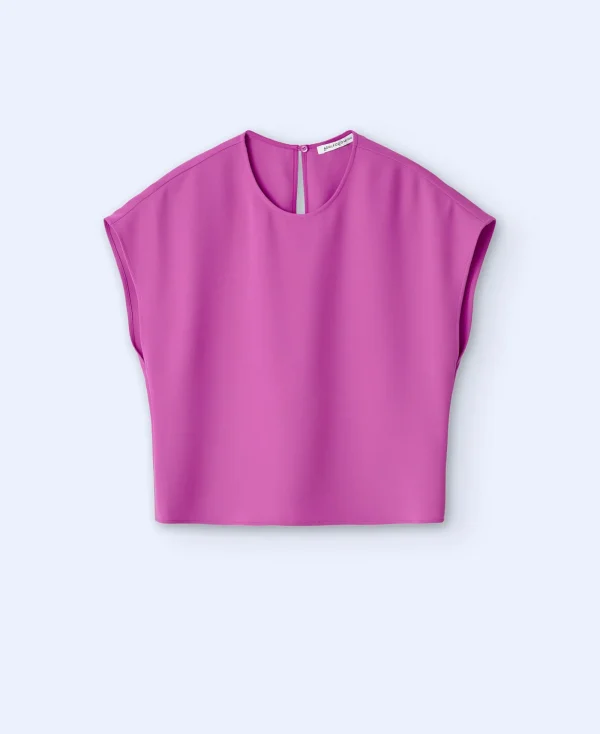 Adolfo Dominguez Chemises Et Tops*Top A Encolure Arrondie En Polyester Recycle Rose