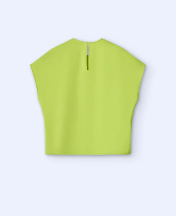 Adolfo Dominguez Chemises Et Tops*Top A Encolure Arrondie En Polyester Recycle Vert Pistache