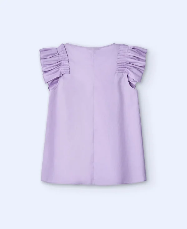 Adolfo Dominguez Chemises Et Tops*Top A Encolure Carree Avec Volants Mauve