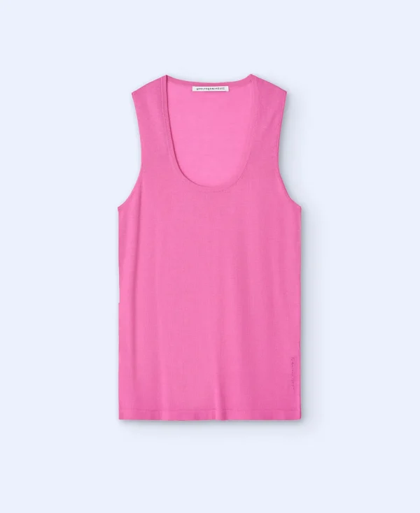 Adolfo Dominguez Chemises Et Tops*Top En Lyocell, Coton Et Soie Rose