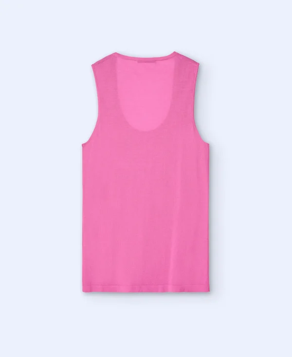 Adolfo Dominguez Chemises Et Tops*Top En Lyocell, Coton Et Soie Rose