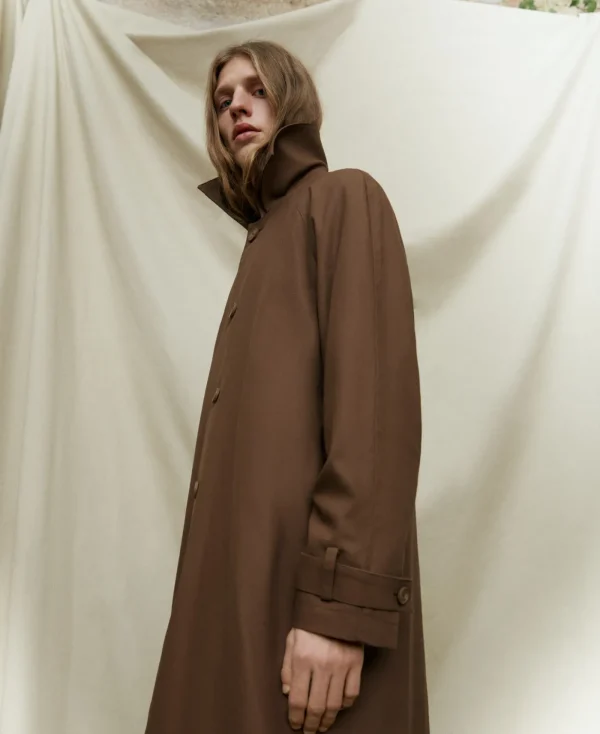 Adolfo Dominguez Vêtements D'Extérieur*Trench Oversize En Coton Cire Marron