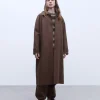 Adolfo Dominguez Vêtements D'Extérieur*Trench Oversize En Coton Cire Marron