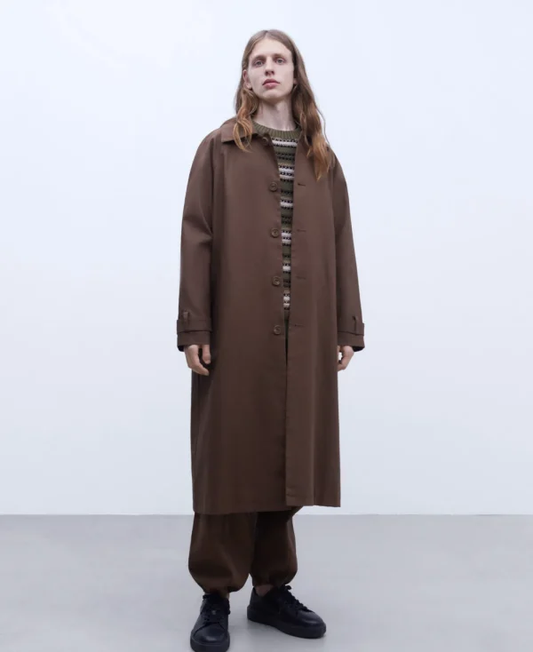 Adolfo Dominguez Vêtements D'Extérieur*Trench Oversize En Coton Cire Marron