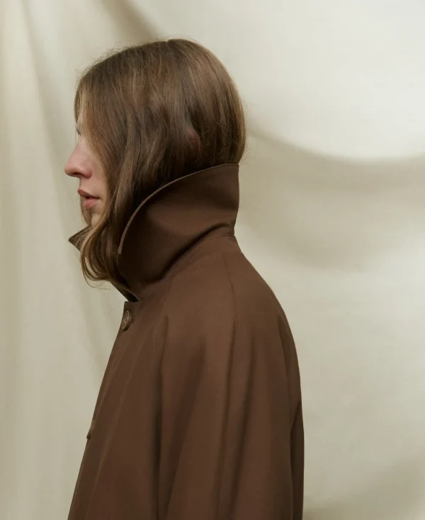 Adolfo Dominguez Vêtements D'Extérieur*Trench Oversize En Coton Cire Marron