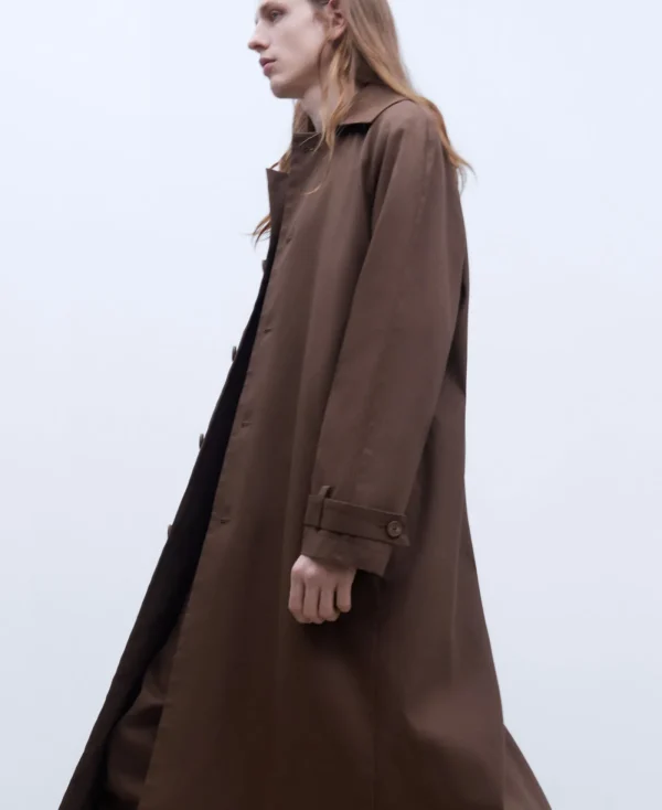 Adolfo Dominguez Vêtements D'Extérieur*Trench Oversize En Coton Cire Marron