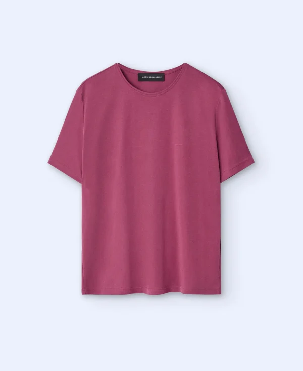 Adolfo Dominguez T-Shirts Et Polos*T-Shirt A Encolure Arrondie En Modal Terracotta