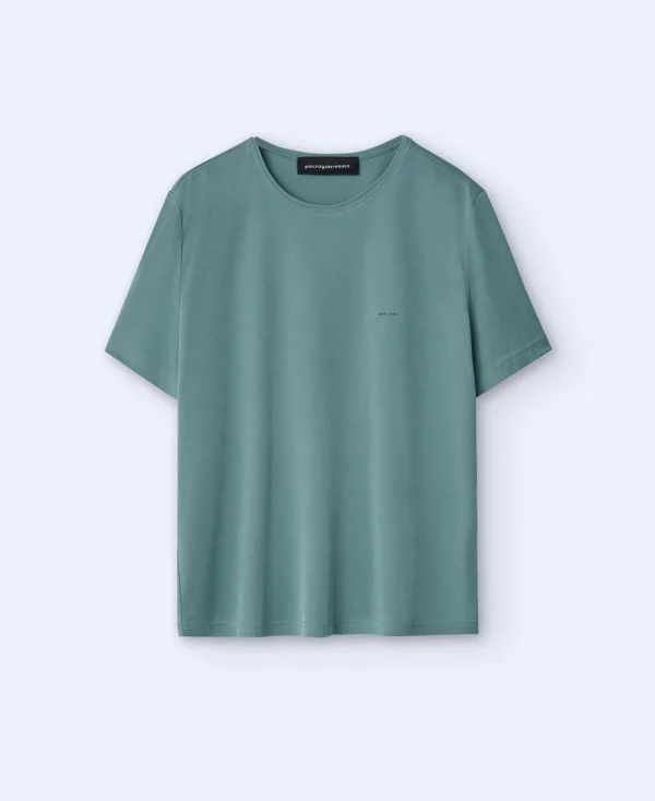 Adolfo Dominguez T-Shirts Et Polos*T-Shirt A Encolure Arrondie En Modal Vert Gris