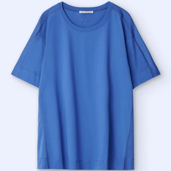 Adolfo Dominguez T-Shirts*T-Shirt A Encolure Arrondie En Coton Bleu Ciel