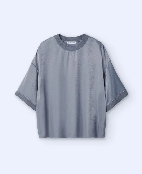 Adolfo Dominguez T-Shirts*T-Shirt A Manches Courtes Gris