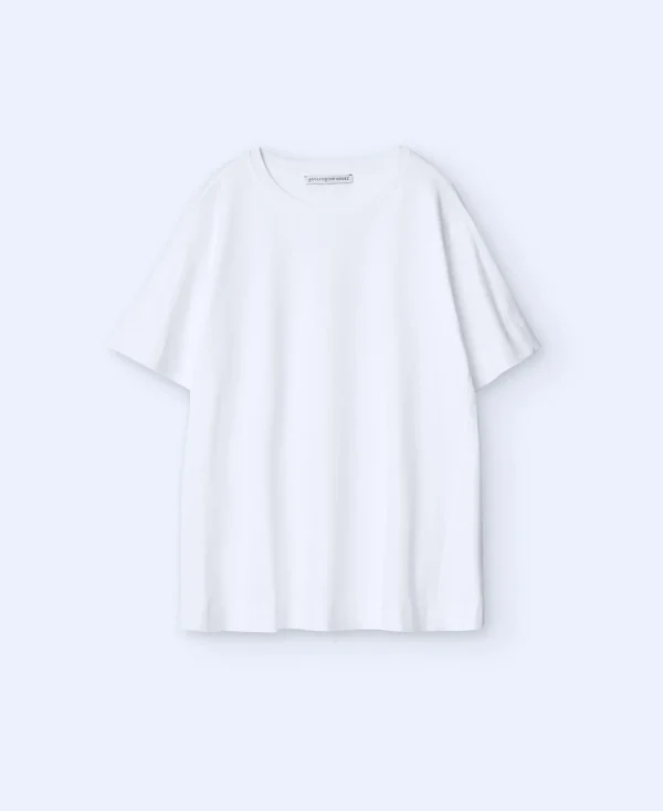 Adolfo Dominguez T-Shirts*T-Shirt Ballon En Coton Blanc