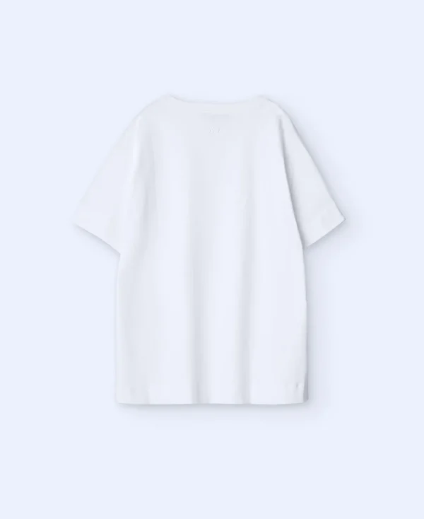 Adolfo Dominguez T-Shirts*T-Shirt Ballon En Coton Blanc