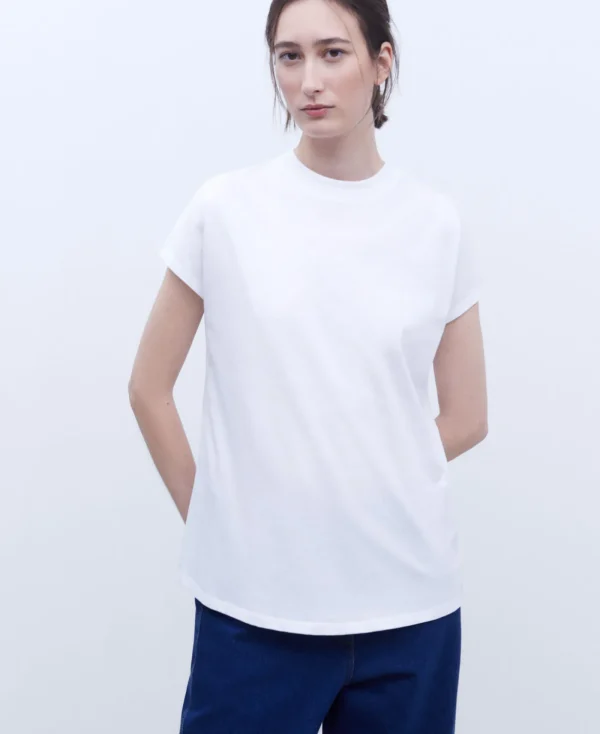 Adolfo Dominguez T-Shirts*T-Shirt En Coton Blanc