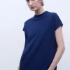 Adolfo Dominguez T-Shirts*T-Shirt En Coton Bleu Marine