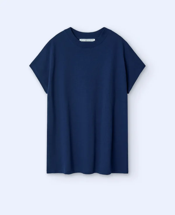 Adolfo Dominguez T-Shirts*T-Shirt En Coton Bleu Marine