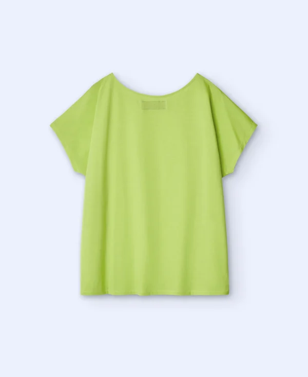 Adolfo Dominguez T-Shirts*T-Shirt En Coton A Encolure Arrondie Vert Pistache