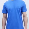 Adolfo Dominguez T-Shirts Et Polos*T-Shirt En Coton Mercerise Bleu Matisse