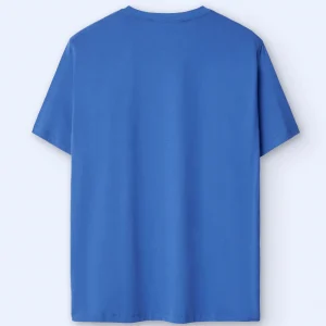 Adolfo Dominguez T-Shirts Et Polos*T-Shirt En Coton Mercerise Bleu Matisse