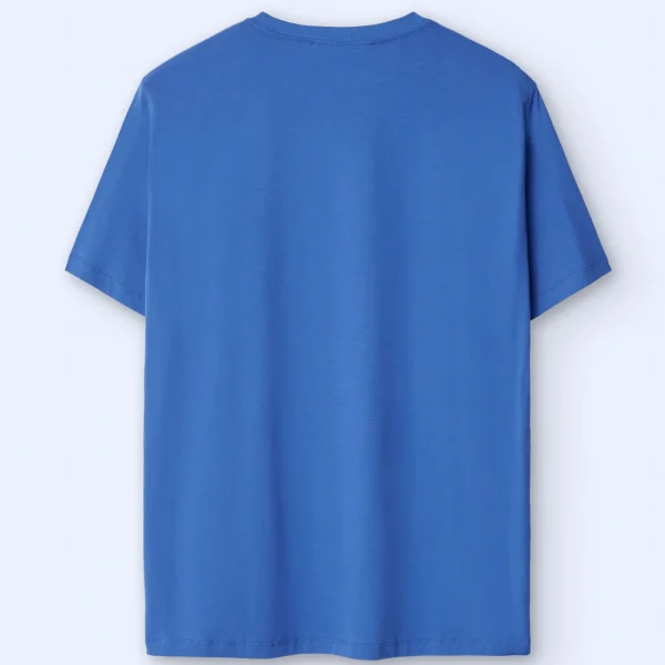 Adolfo Dominguez T-Shirts Et Polos*T-Shirt En Coton Mercerise Bleu Matisse