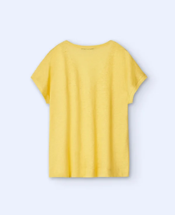 Adolfo Dominguez T-Shirts*T-Shirt En Lin Jaune Clair