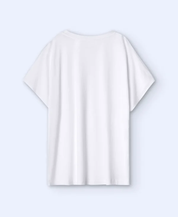 Adolfo Dominguez T-Shirts*T-Shirt En Lyocell Et Coton Blanc