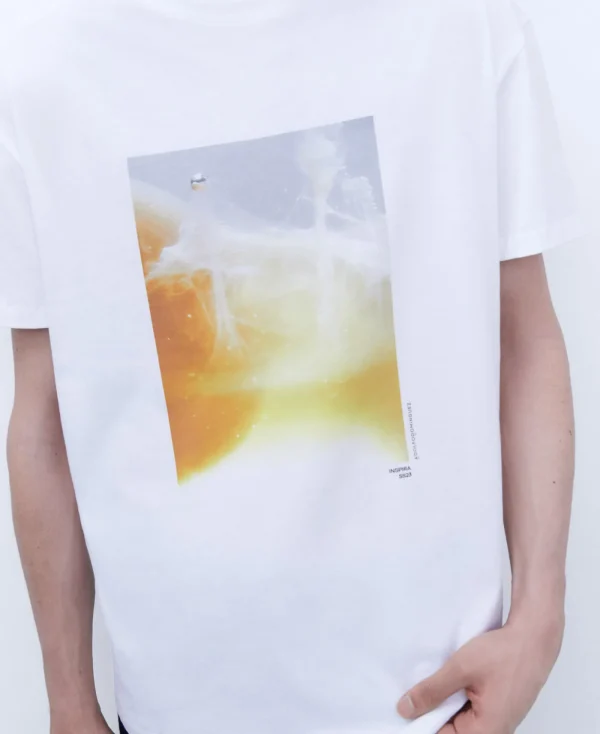 Adolfo Dominguez T-Shirts Et Polos*T-Shirt Oversize A Imprime Photographique Blanc Imprime