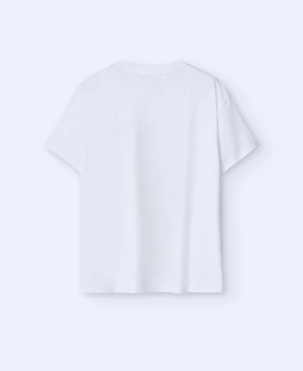 Adolfo Dominguez T-Shirts Et Polos*T-Shirt Oversize A Imprime Photographique Blanc Imprime