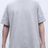 Adolfo Dominguez T-Shirts Et Polos*T-Shirt Oversize A Manches Chauve-Souris Gris Chine