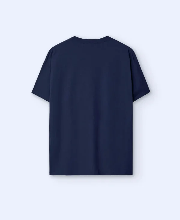 Adolfo Dominguez T-Shirts Et Polos*T-Shirt Oversize En Coton Biologique Bleu Marine