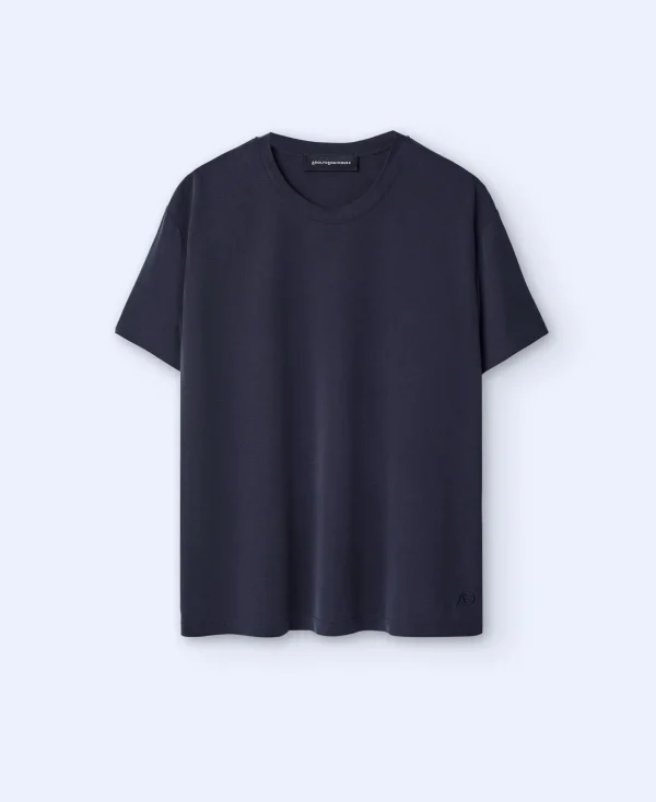 Adolfo Dominguez T-Shirts Et Polos*T-Shirt Oversize En Modal Noir